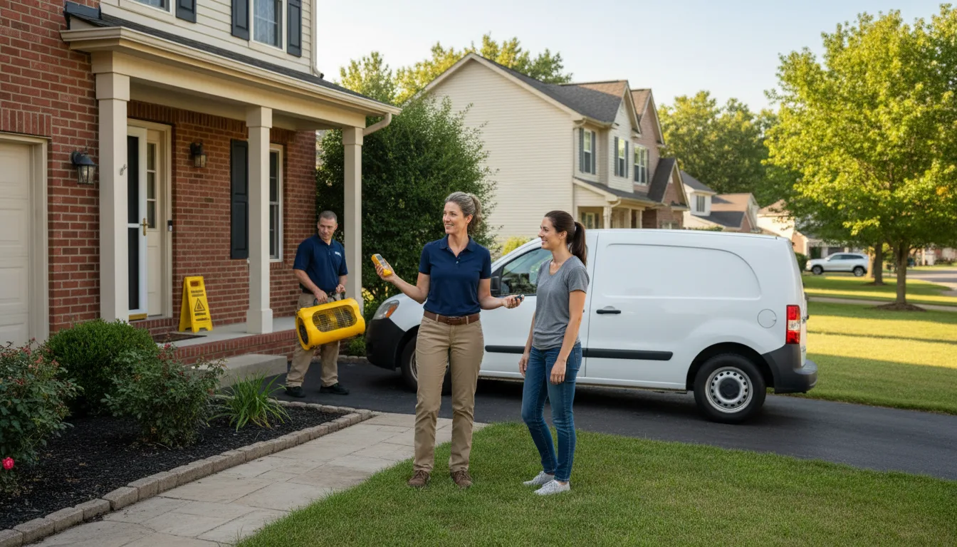 Residential water damage restoration in Lisco, NE